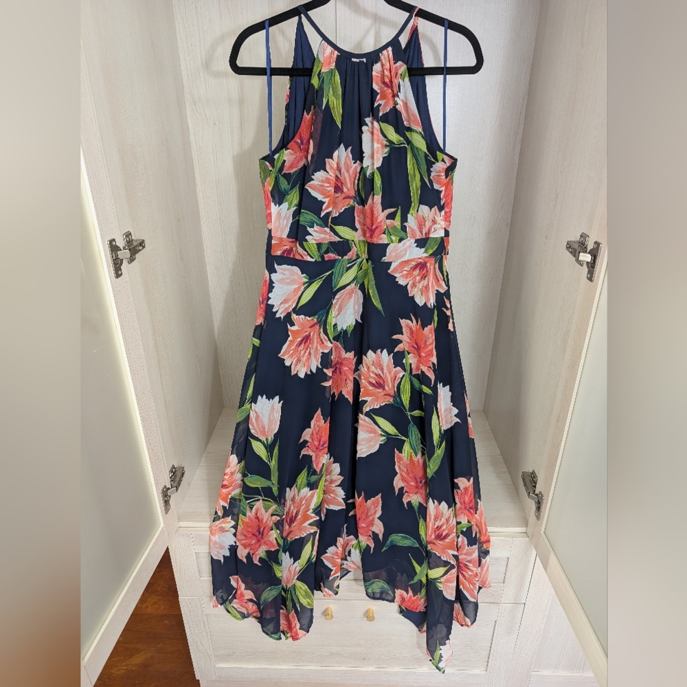 Eliza J Floral Halter Dress
